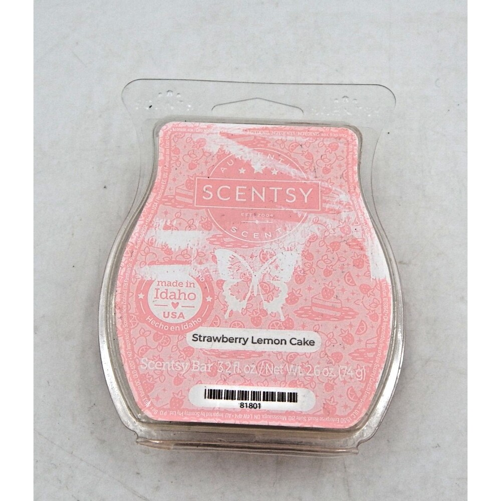 Scentsy Wax Bar Melts Strawberry Lemon Cake Scent 3.2 fl. oz. Retired